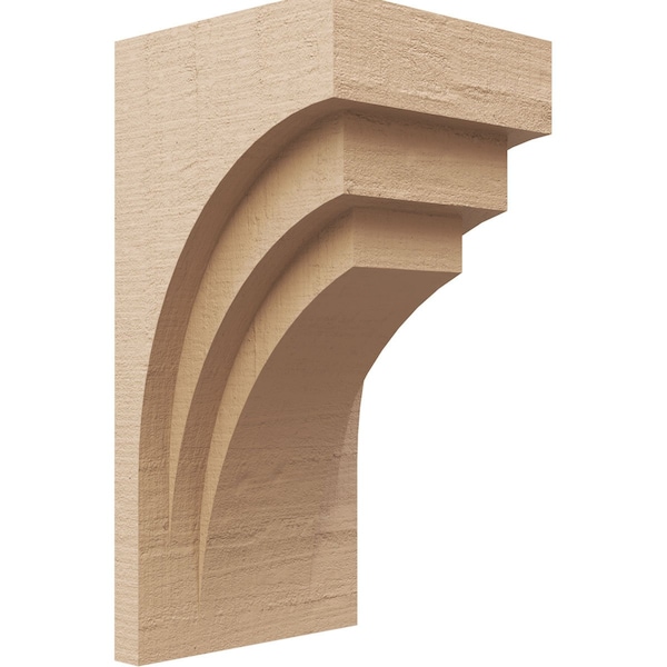 Ekena Millwork 8"W x 8"D x 16"H Wide Rockford Rough Cedar Woodgrain TimberThane Corbel, Primed Tan CORUR08X08X16ROCRCPR - main